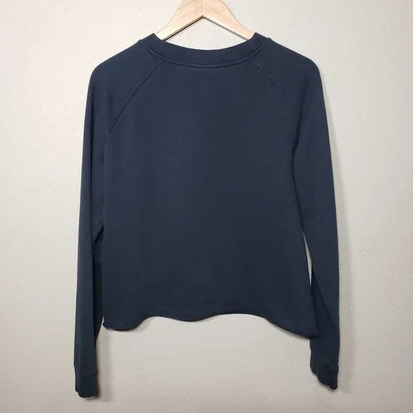 Adidas Trefoil Logo Spell Out Sweatshirt Size XL Cropped Pullover - Picture 3 of 9